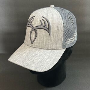 Sling 'N Stitches Gray Snapback Trucker Hat Cap Mesh Adjustable Embroidered Antl